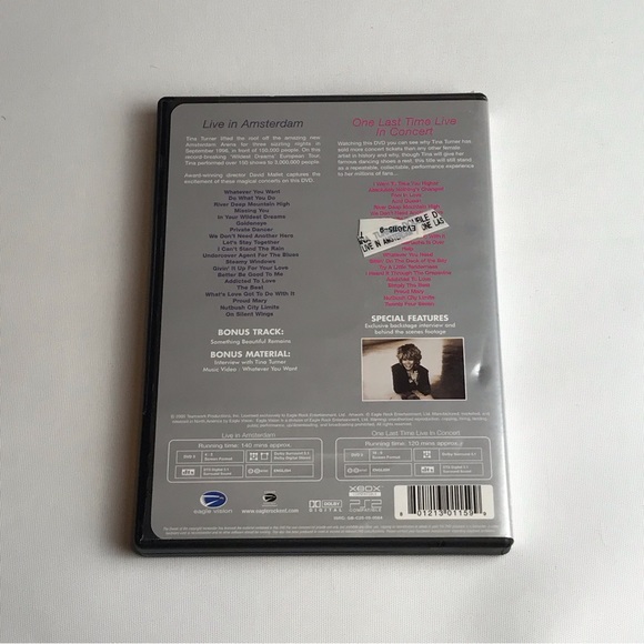 Tina Turner: Live In Amsterdam / One Last Time Live In Concert DVD 2-Disc - Picture 4 of 5